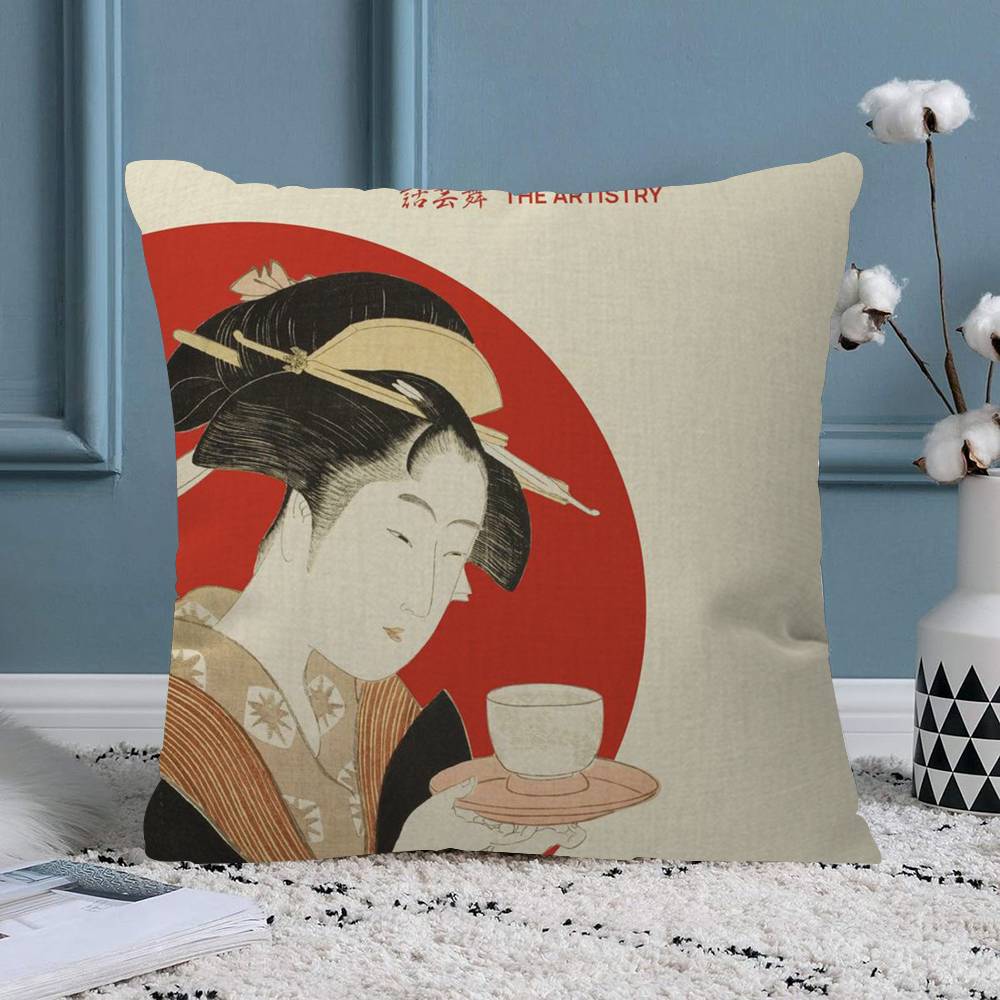 Japanese Contemporary Tokyo Art Pillow Gift Home Office Decoration Bedroom Sofa Car Cushion Cover case x