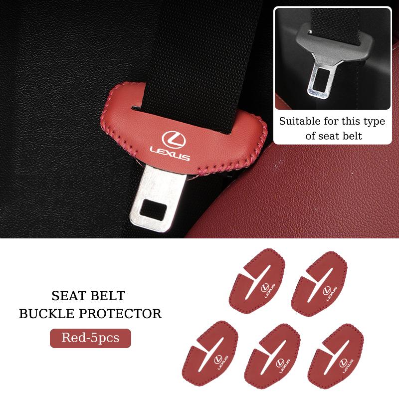 Car Seat Belt Buckle Protector Cover Anti-Scratch Mat Accessories For Lexus IS250 IS200 CT200h GS300 LS430 RX450h LX570 IS300