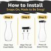 2Pcs Black Salad Dressing Cruet Lids Silicone Durable Bottle Cap Replacement 5.8cm Diameter Mouth Replacement Lids
