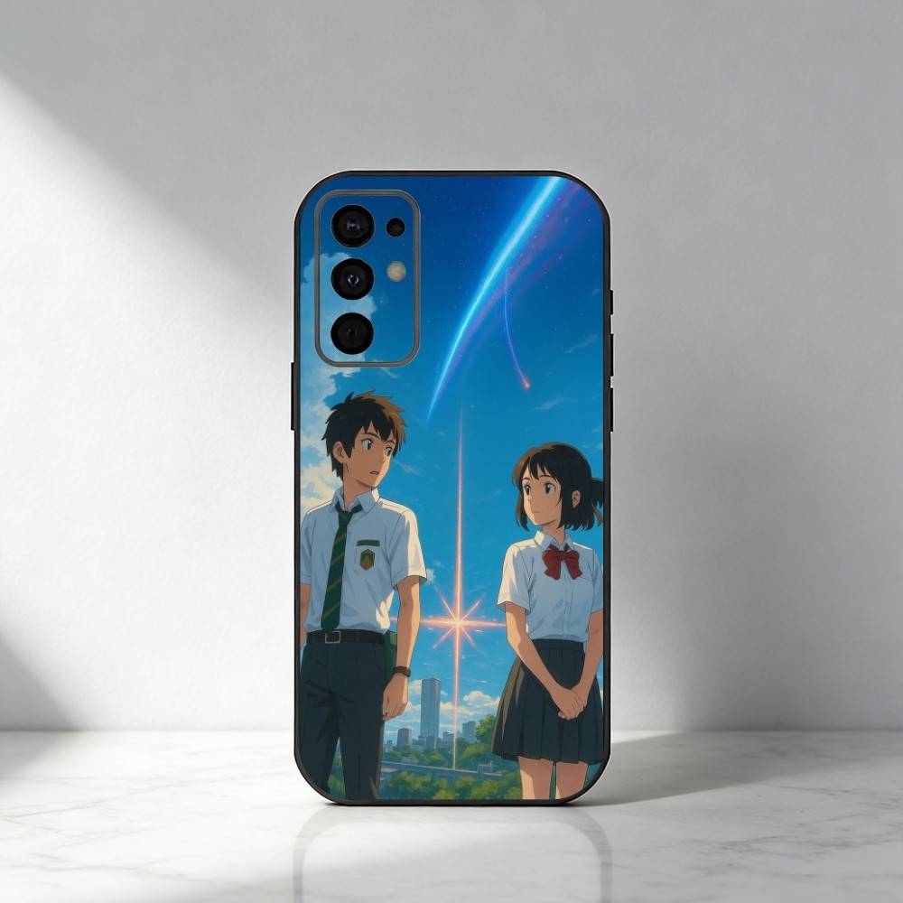 Anima Film Y-Your Name Couple Phone Case For Samsung S25,S24,S21,S22,S23,S30,Ultra,S20,Plus,Fe,Note,5G Black Cover