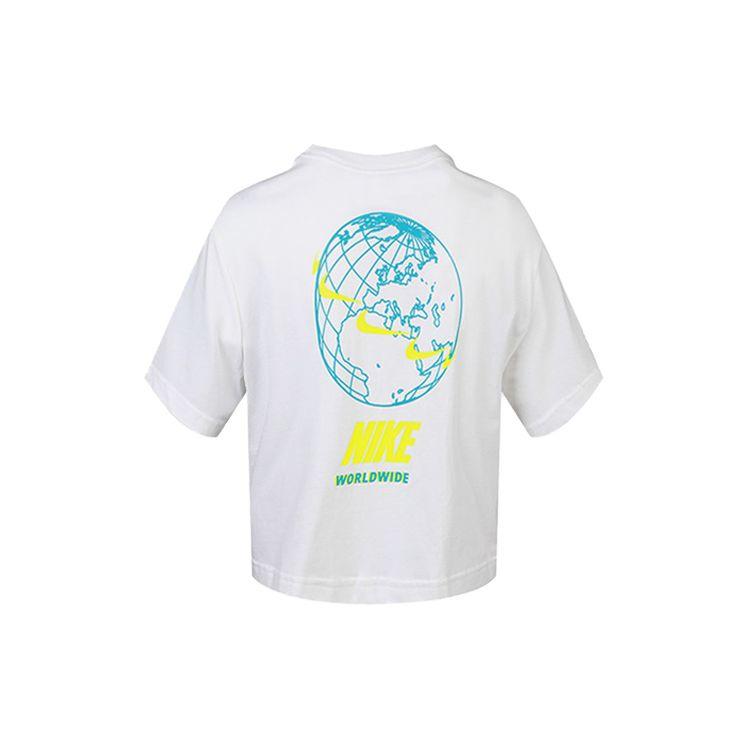 Nike Спортивная футболка с укороченным топом, женские топы, белая CV9170-100