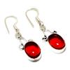 Mozambique Garnet Gemstone 925 Silver Plated Handmade Jewelry Earring 1.62"