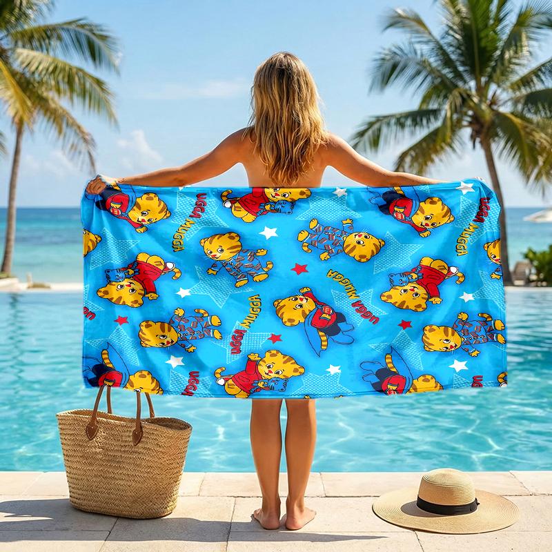 Daniel Tiger Fashion Beach Towel: Ideal for Summer Adventures Soft, absorbent and quick drying suitable for swimming and bathing