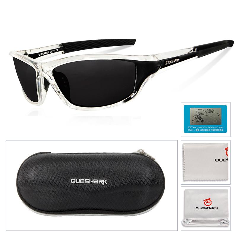 Queshark UV400 Polarized Camping Hiking Fishing Sport Eyewear Cycling Glasses MTB Bike Racing Bicycle Sunglasses Driving Goggles