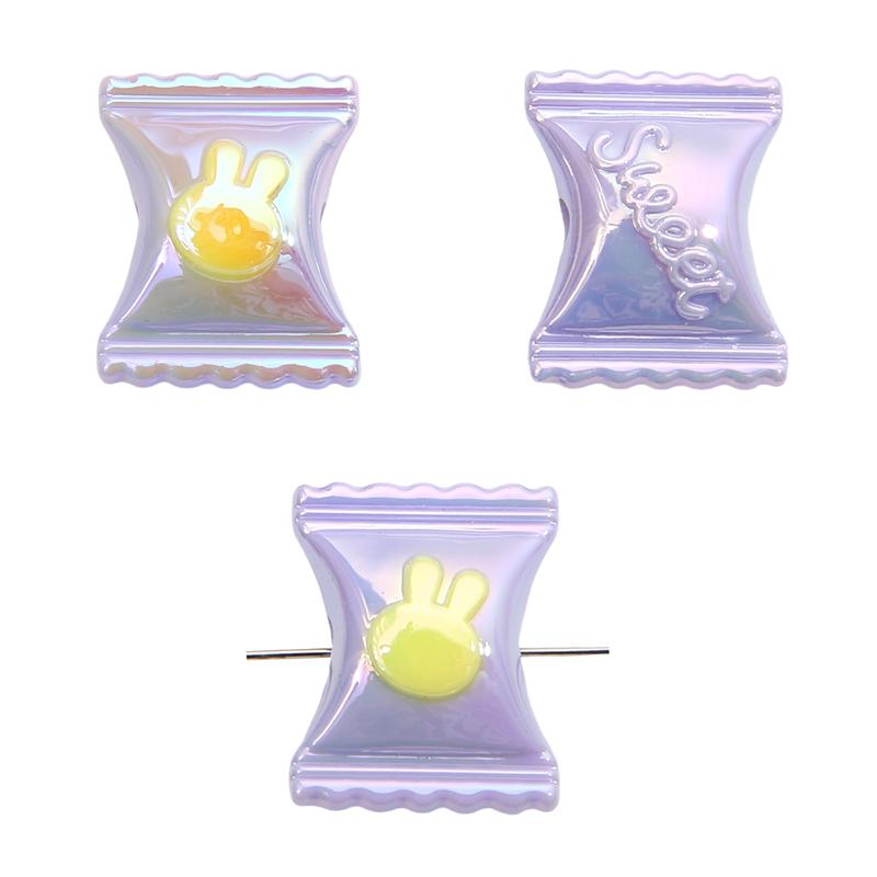 200Pcs Acrylic Coated Bunny Candy Beads for DIY Necklace Bracelet Earring Jewelry Making