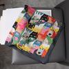 2021 Fashion 70*70cm Square Women Cat Anchor Silk Shawl Scarf Office Lady Hair Neck Headband Foulards Headcloth Muslim Hijab