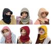 Женская шапка 3-в-1, толстая флисовая шапка с ушками, маска для лица, уличная шапка, пушистые шапки, ветрозащитная шапка, головной убор для пеших прогулок и бега
