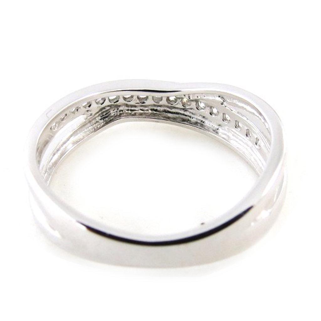 Серебряное кольцо "Богиня" белое серебро (родий) - 6 мм