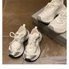 Sports Shoes Single Mesh Pops Shoes Female Spring and Summer Comfortable Classic Do Old Sports Small White Shoes Thick Bottom Running Shoes