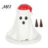 Desktop Incense Burner Resin Ghost Burner, Christmas Hat Holder, with Unique Birthday Gift Cones, Cone Holder for Yoga Room Home Halloween Decor