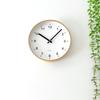 KATOMOKU Plywood Clock, Natural Finish, km-33MRC, Wall Clock with Continuous Second Hand, 25.2cm Diameter (radio-controlled Clock)