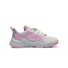 Li Ning Youth  Childrens Glow In The Dark Shock Absorbing Rebound Casual Shoes Kids Shoes Pink Gray YKCT108-2