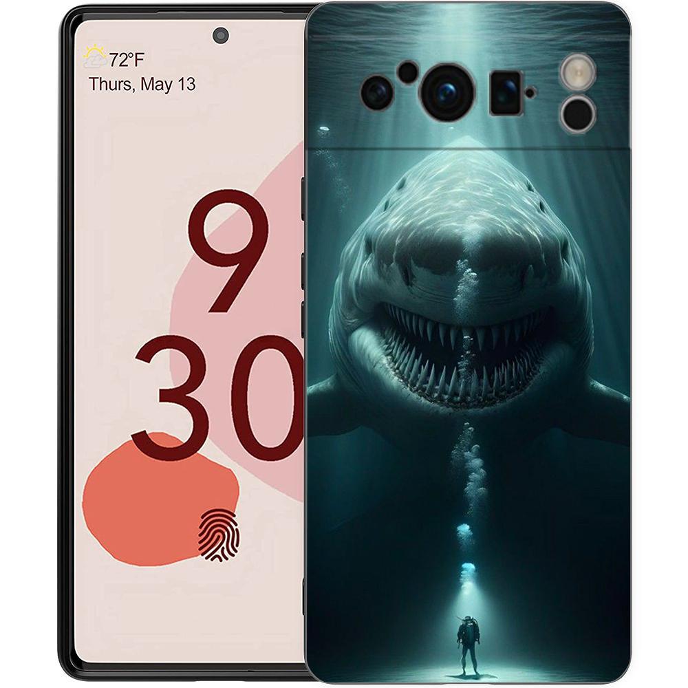Чехол для телефона для подводного плавания для Google Pixel 10A 10 9 8 7 6 Pro XL 9A 8A 6A 7A 5G Мягкий ударопрочный ТПУ Черная крышка
