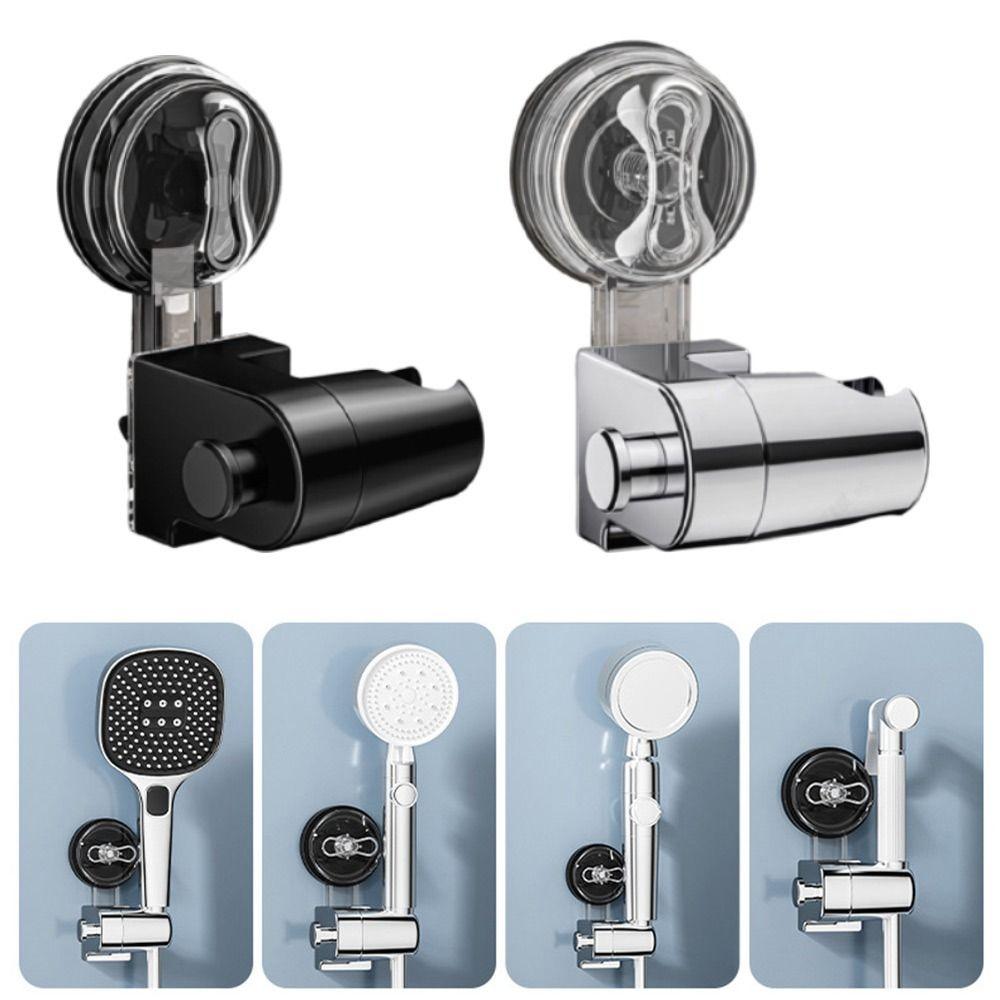 Держатель для душевой лейки на присоске без сверления, настенный, регулируемая подставка для насадки, аксессуары для ванной комнаты