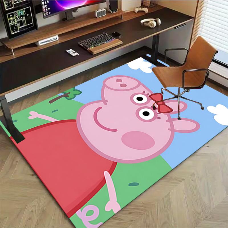 1pc Peppa Pig Adventure Carpet for Playroom Bedroom Living Room Sofa Home Decor,kids Game Area Rug Non-slip Floor Mat Y723129