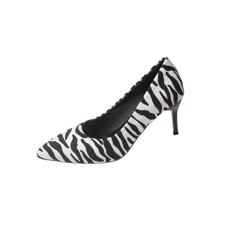 Европейские и американские туфли-стилет на супервысоком каблуке, новые с зебровым принтом, женская мода, осенние женские туфли, сексуальные, большого размера, остроносые туфли-лодочки для женщин