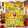 Throw Fluffy Soft Blankets S-Sponge-Bobs Sofa Blanket Bedspread on the Bed Home and Decoration Anime Bedspreads Picnic & Throws