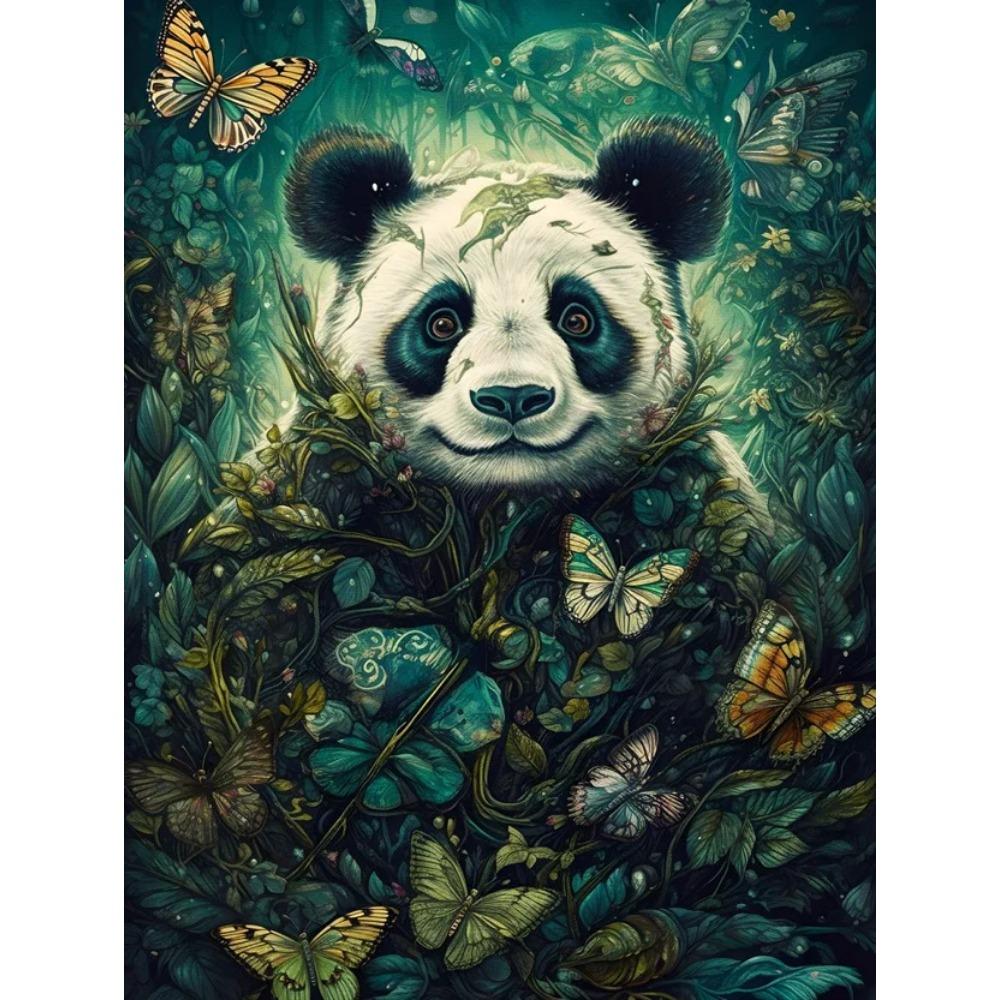 Алмазная картина, полная дрель, милый лев, кошка, животное, круглая алмазная живопись, ручная работа, Лось, панда, сделай сам, алмазная мозаика, картина, украшение для дома