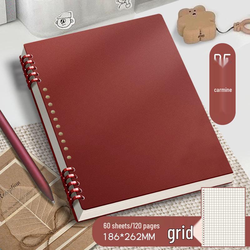 Ретро блокнот B5 с откидным верхом и съемными кольцами - Удобный для рук дизайн