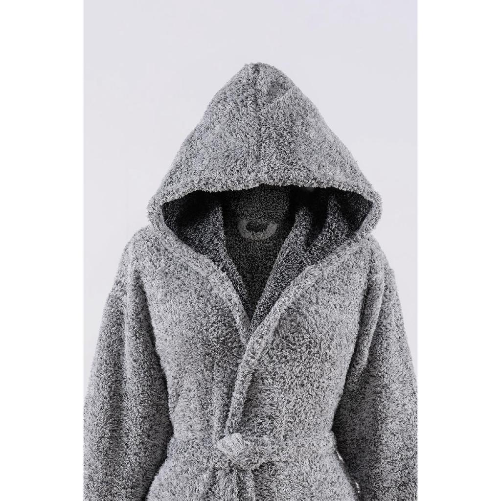 Однотонный плюшевый халат-халат Wellsoft с капюшоном унисекс | Халат