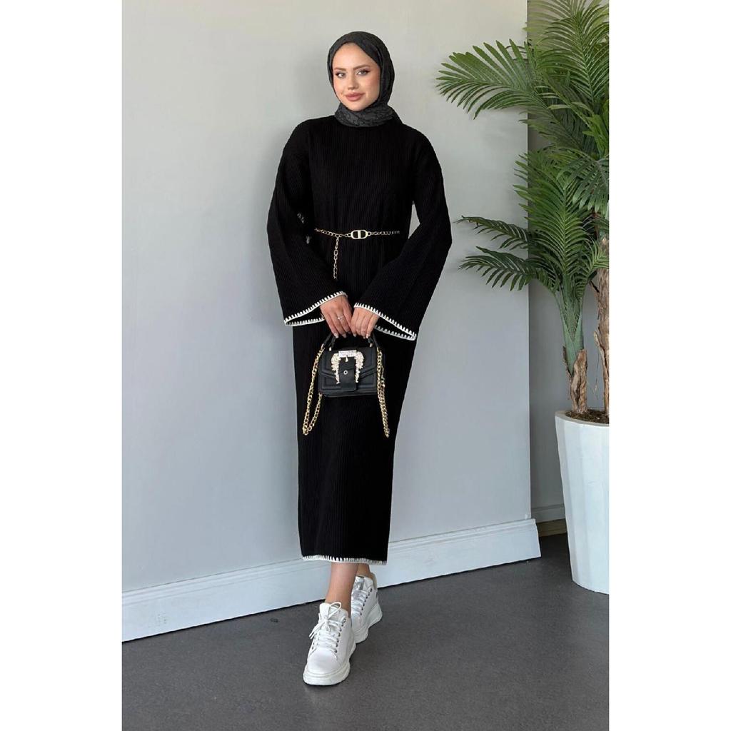 Zeynep Трикотажное Платье Черное