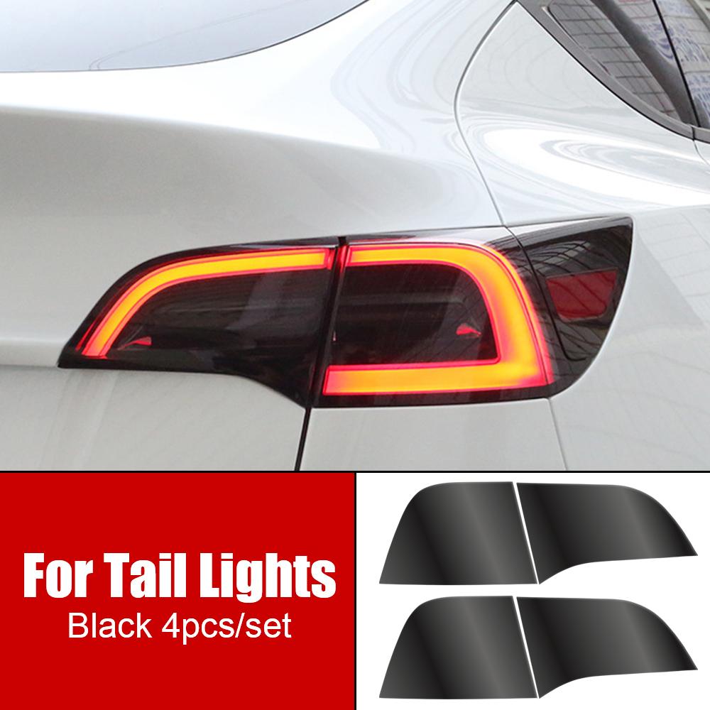 Modification Changing Films Headlight Taillight Foglight For Tesla Model 3 TPU Lamp Protector Film Set Protective Film 2pcs/4pcs