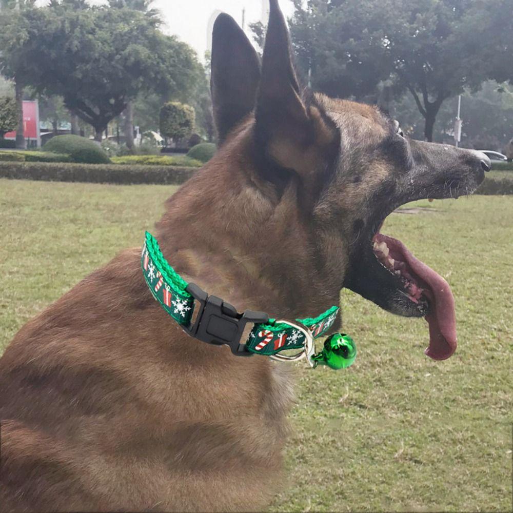 with Bell Christmas Cat Collar Polypropylene Elk Dog Necklace Christmas Pet Collar New Year