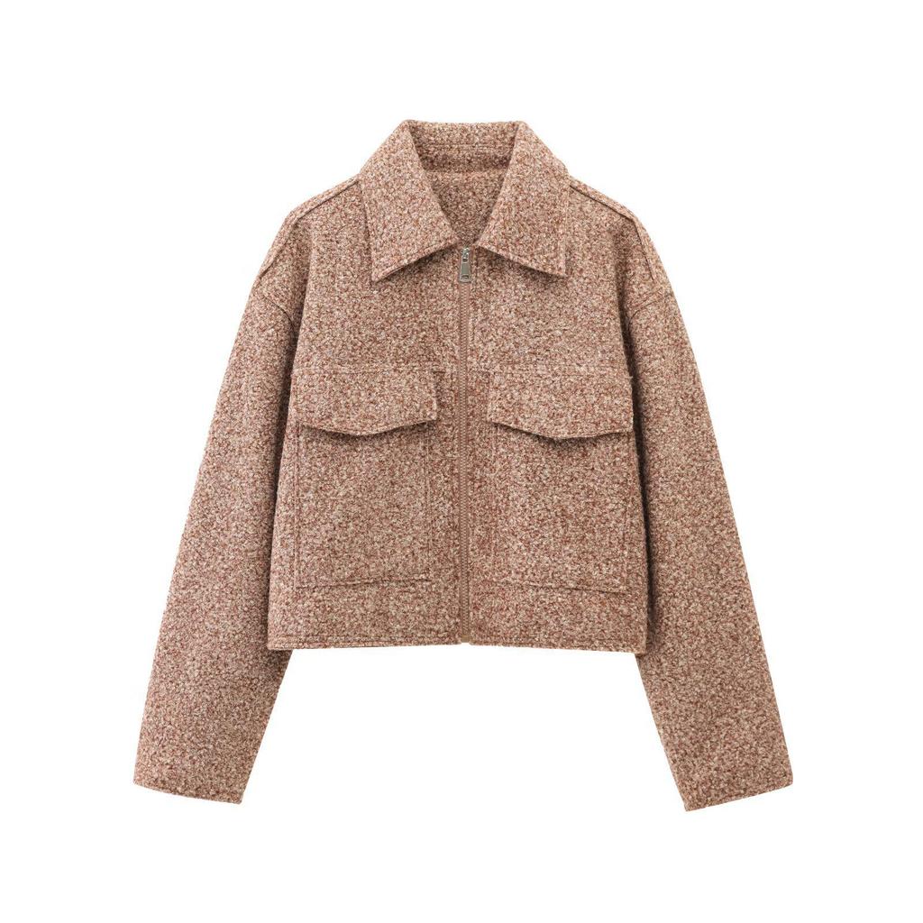 2025 Spring Women's Suede Zipper Jacket – European & American Street Fashion