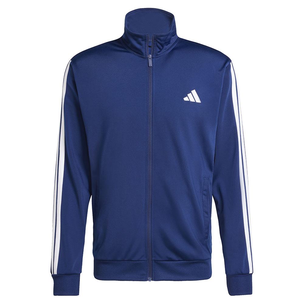 Adidas Basic 3-Stripes tracksuit recycled polyester Blue