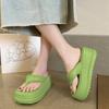 Платформенные тапочки Женские Повседневные Универсальные Модные Нескользящие Сандалии на Мягкой Подошве Носить Увеличивающие Рост Крутые Тапочки
