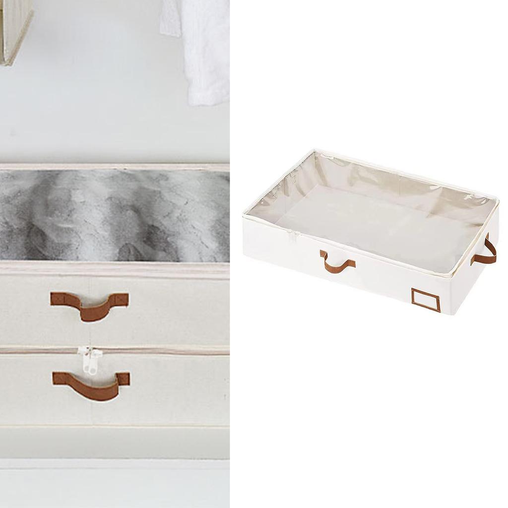 Контейнер для хранения под кроватью для организации одежды, обуви, складной ящик для хранения с легкодоступной застежкой-молнией, органайзер для одежды