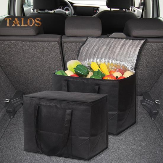 Изолированная сумка для покупок для продуктов, контейнер для бенто с ручкой, застежкой-молнией, большая вместительная термоизоляционная сумка