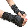 Punk Rock Gloves Creative Trendy Gothic Halloween Party Cosplay Costume Beggar Fingerless Ripped Gloves