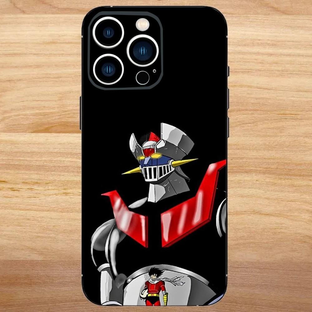 Чехол для телефона M-Mazinger Z Robots для iPhone 16,15,14,13,12,11,Mini,Pro,SE,MAX Белый Матовый Ударопрочный Чехол
