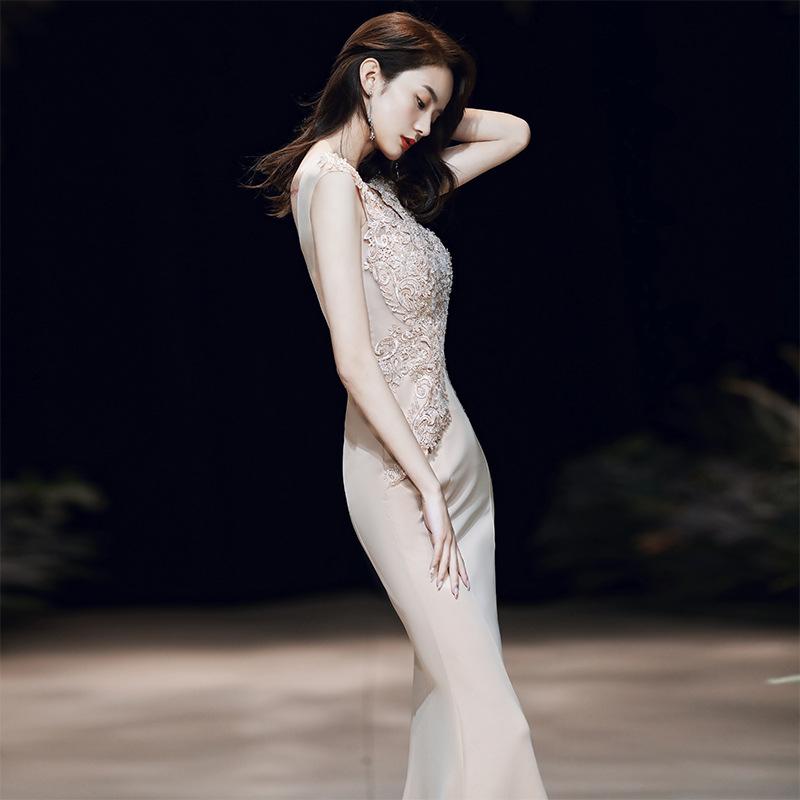 Женское вечернее платье, банкетное королевское темпераментное сексуальное длинное платье с рыбьим хвостом