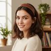 Korean Style Women Hair Hoop Non-Slip Wide Edge Hairband Sweet Leather Headband  Wash Face