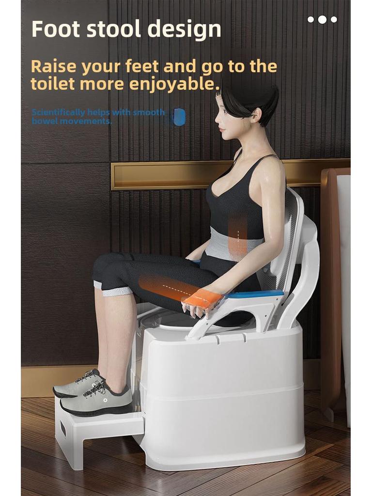 Portable Adult & Elderly Deodorant Toilet Stool for Home