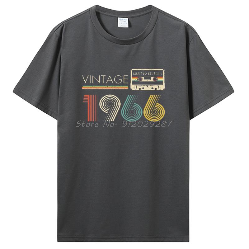 Funny Vintage 1966 Limited Edition Cassette TShirt Summer Cotton Tees Streetwear Father Days Birthday Gifts Tshirt Unisex