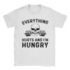 Everything Hurts and I’m Hungry T Shirts Men's 100% Cotton Novelty T-Shirt O Neck Tee Shirt Short Sleeve Tops 6XL