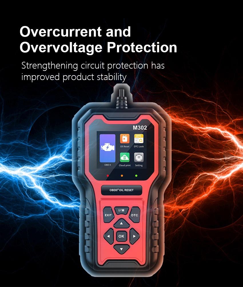 M302 Считыватель кодов сброса масла автомобиля Сброс индикатора технического обслуживания автомобиля, прибор для диагностики неисправностей