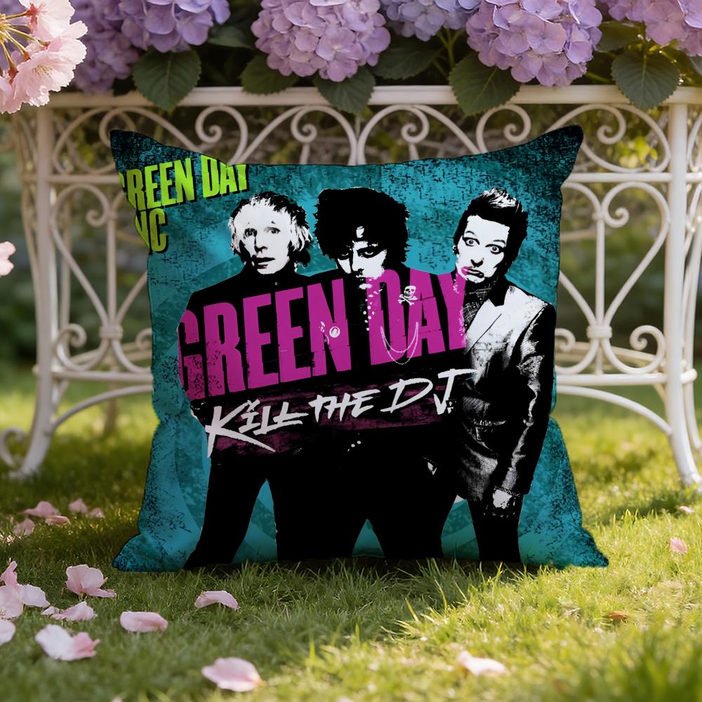Чехол на подушку D-Green Day Band для дома и автомобиля, двойного назначения: Двусторонняя конструкция для максимального комфорта