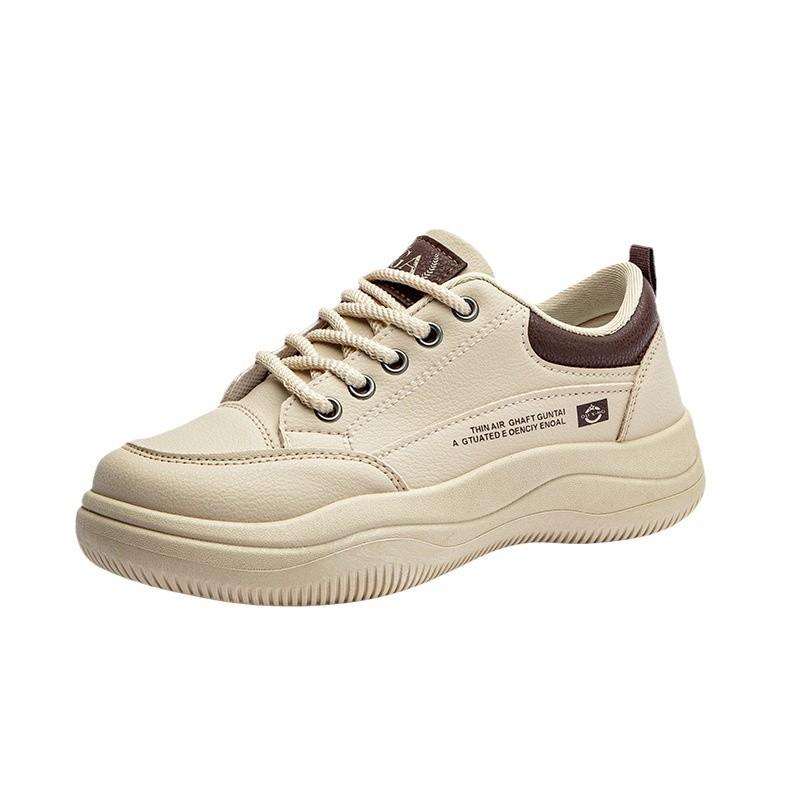 Autumn retro student thick baseplate shoes women's fashion simple niche sports casual running single shoes increase height