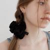 Voor Flower Jacquard Scrunchie_Medium_Black