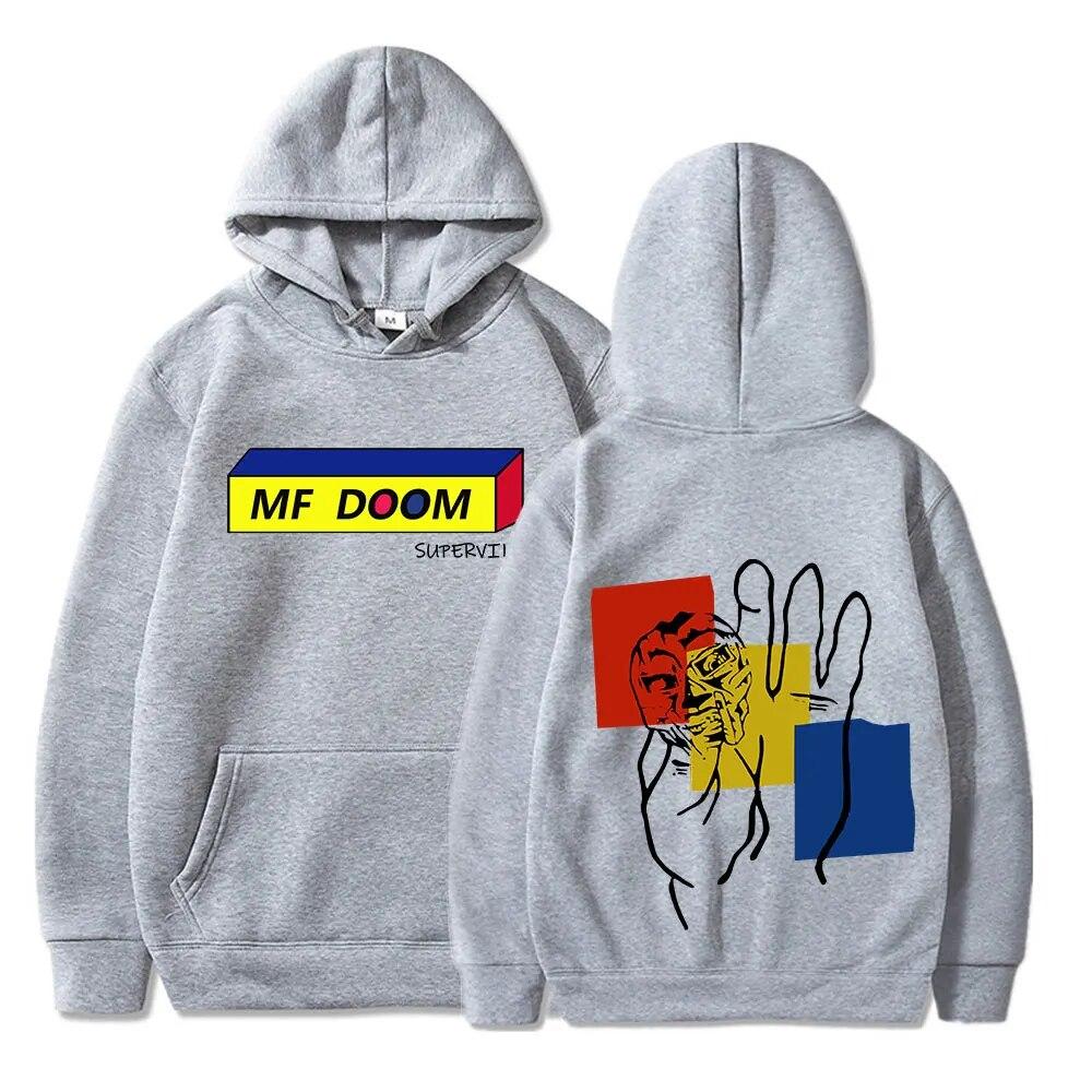 Толстовка с капюшоном в стиле хип-хоп, рэпер, Mf Doom, винтажная модная модная кофта унисекс, женская уличная одежда с графическим готическим принтом, толстовки для унисекс, унисекс