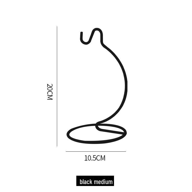 Micro Landscape Glass Hanging Bottle with Iron Hook and Rack for Ecological Plant Display