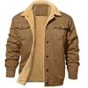 Осенне-зимняя мужская куртка с ворсистой хлопковой повседневной курткой-карго Мужская куртка