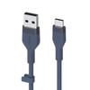 Belkin USB To USB-C Silicone Cable Compatible with iPhone 15/iPad mini/iPad Pro/iPad Air/Galaxy/Android Smartphones Heavy Duty USB-IF Certified 1 Mete