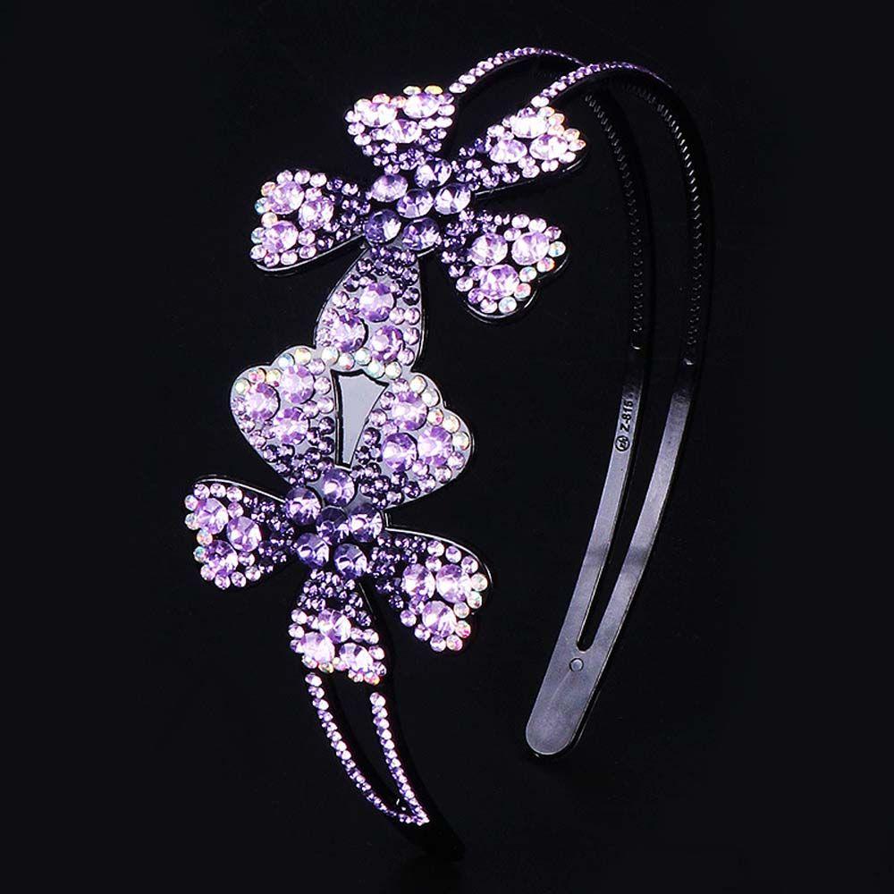 Domand Hair Hoop With Gear Flower Headband Korean Hairbands Rhinestone Headband Women Hair Hoop
