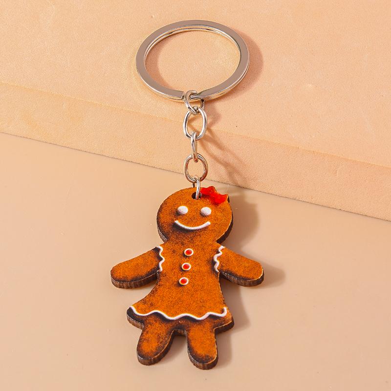Cute Christmas Key Chain Snowman Santa Claus Key Ring Pendant for Car Key Holder Women Girls Handbag Decor DIY Jewelry Gift
