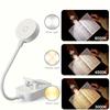 1PC Folding Mini Clip Book Lamp USB Rechargeable LED Night Light 3 Modes Eye Protection Stepless Dimmable Flexible Bedroom Reading